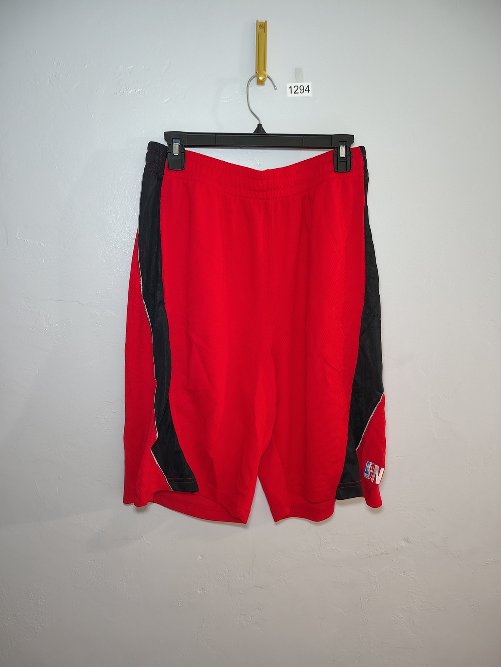 NBA Red & Black Men's Basketball Shorts with Contrast Trim